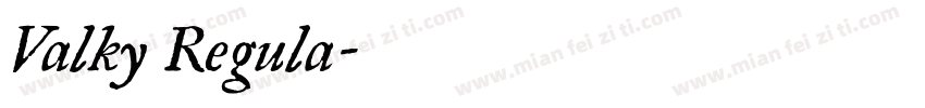 Valky Regula字体转换